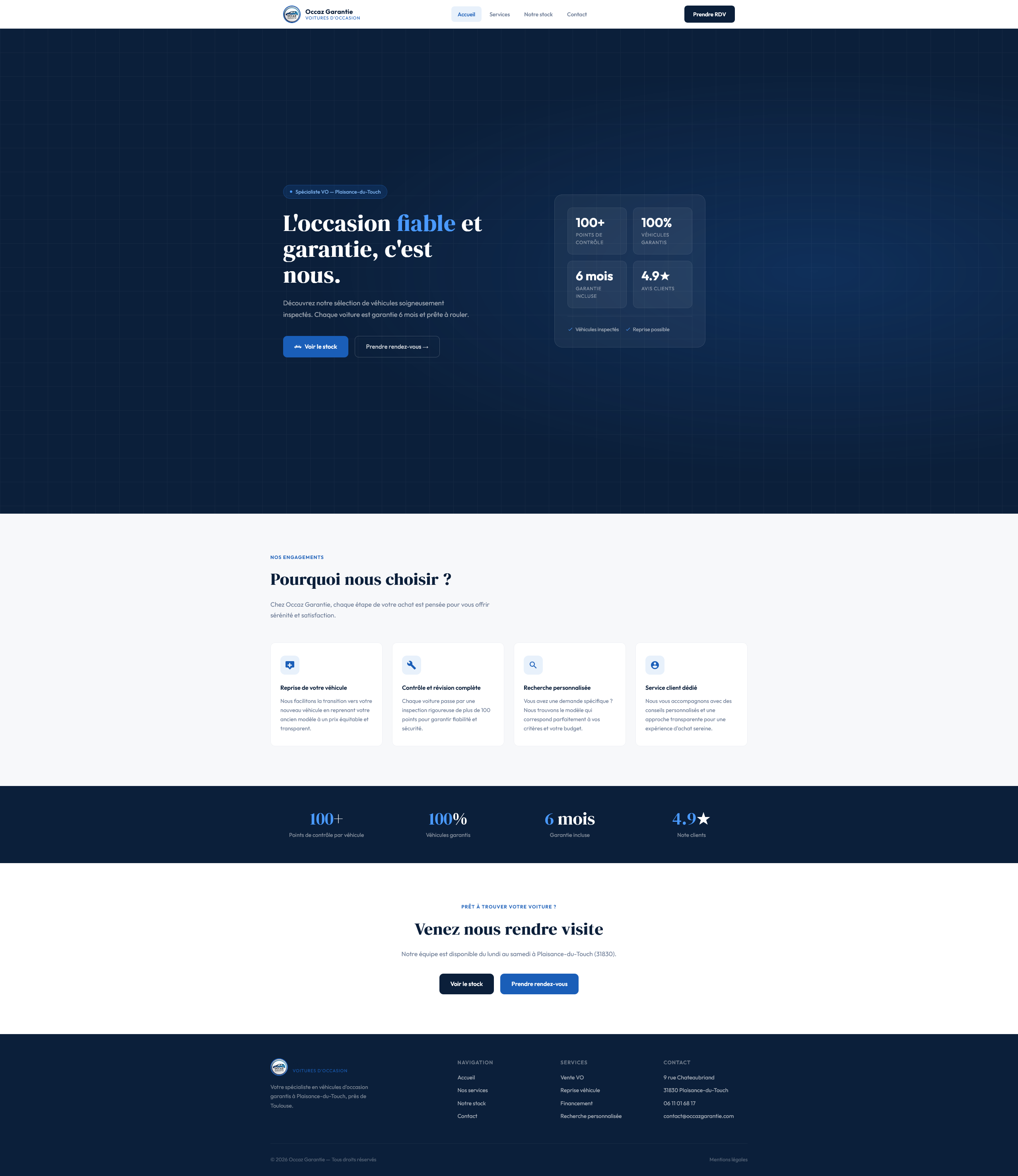 Site Occaz Garantie — garage automobile